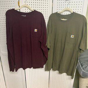 Carhartt Long Short Sleeve T-shirt Bundle Mens XL Loose Original Fit Shirts